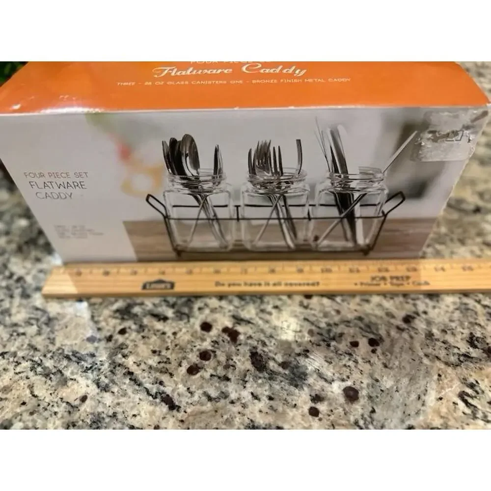 4 Piece Flatware Caddy In Box